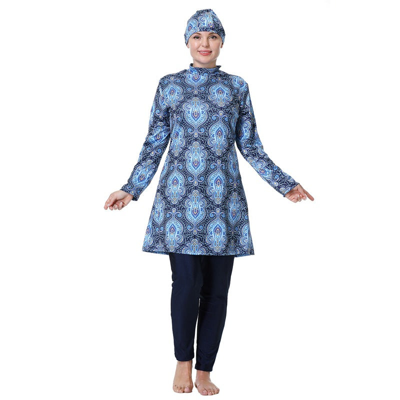 Burkini Badeanzug für Frauen Gedruckt 3XL 8XL