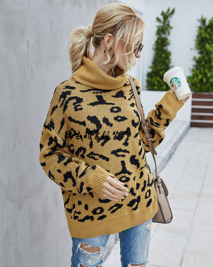 Damen Pullover Leopardenmuster Norvielle
