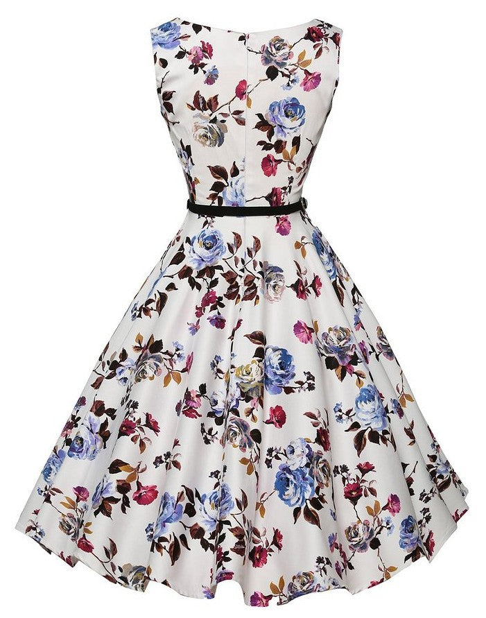 Damen Swingkleid Floralmuster Schwingrock