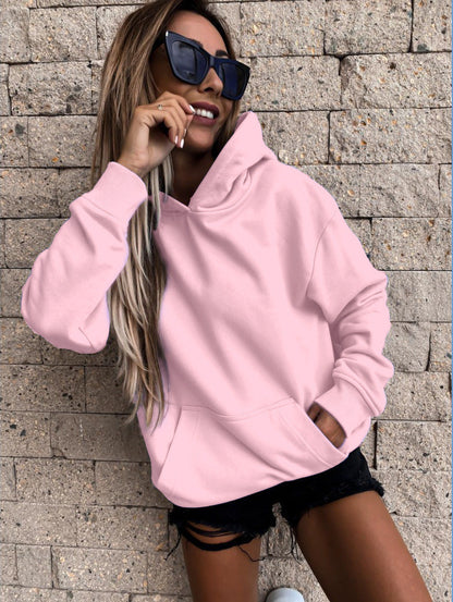 Damen Kapuzenpulli Weich Norvielle Beige