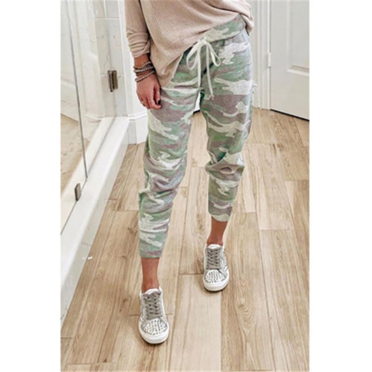 Damen Jogginghose Camouflage Elastischer Bund