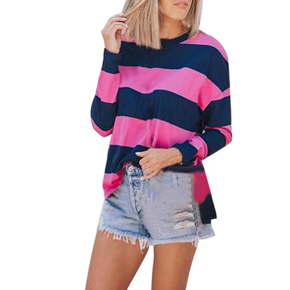 Damen Langarmshirt Streifenmuster Modern Norvielle