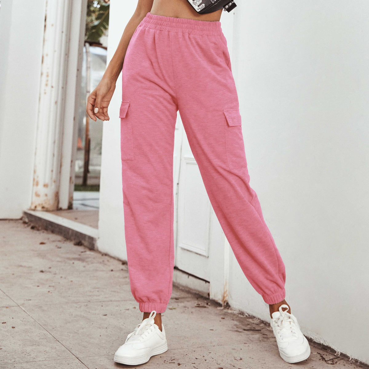 Damen Cargo-Hose Elastischer Bund Praktische Taschen Norvielle