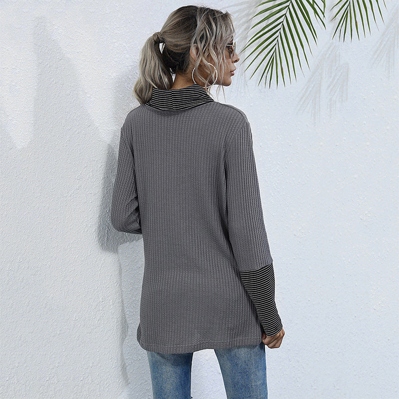Damen Langarmshirt Mit Kragen Und Knöpfen Norvielle
