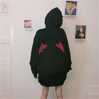 Damen Hoodie Übergroß Flügelapplikationen Norvielle