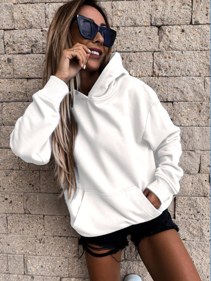 Damen Kapuzenpulli Weich Norvielle Beige