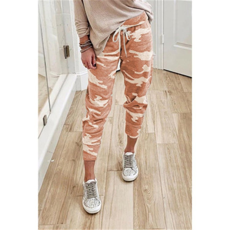 Damen Jogginghose Camouflage Elastischer Bund