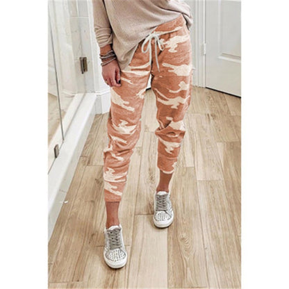 Damen Jogginghose Camouflage Elastischer Bund