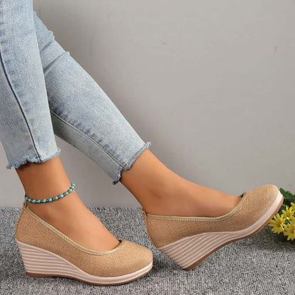 Norvielle Damen Keilschuhe Lässig