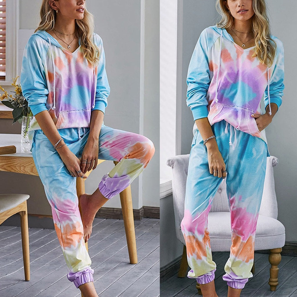 Damen Loungewear Elastischer Bund Abnehmbares Kapuzenoberteil