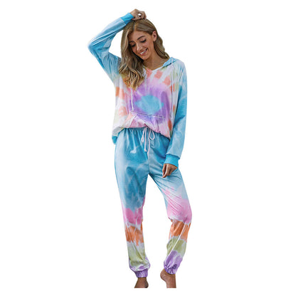 Damen Loungewear Elastischer Bund Abnehmbares Kapuzenoberteil