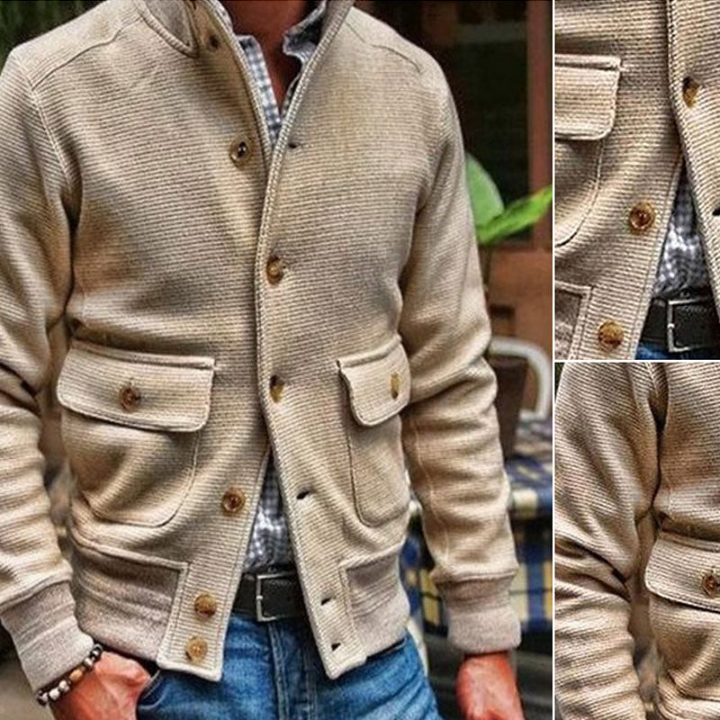 Herren Freizeitjacke Lässig Elegant Beige