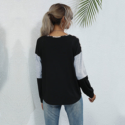 Damen Sporttop Tiermuster Cut-Out-Details
