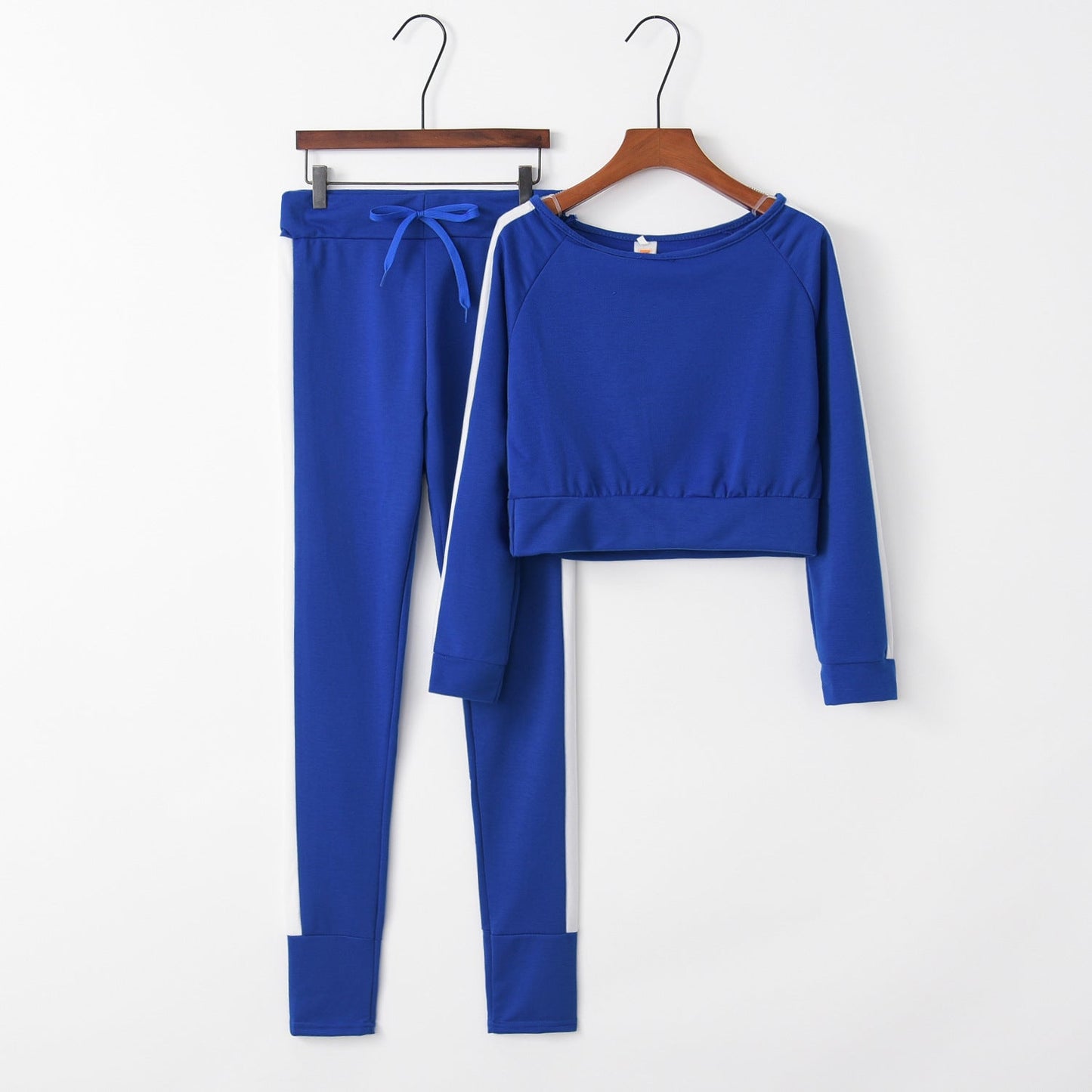 Damen Sportliches Loungewear-Set Cropped Oberteil und Hose