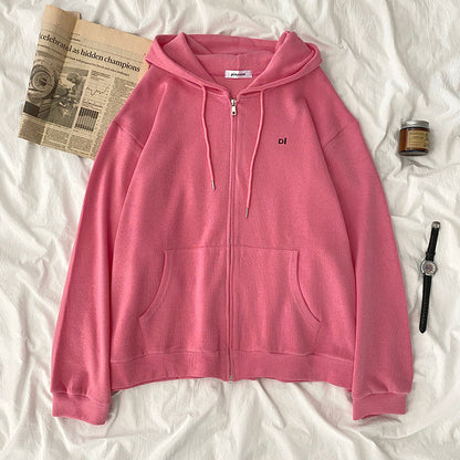 Damen Kapuzenpullover Lässig Reißverschluss Eingrifftaschen Norvielle