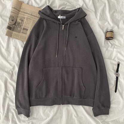 Damen Kapuzenpullover Lässig Reißverschluss Eingrifftaschen Norvielle