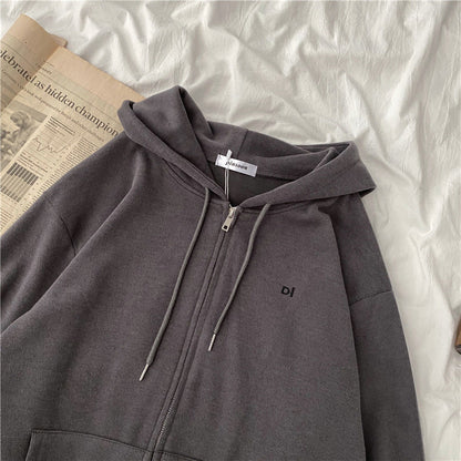 Damen Kapuzenpullover Lässig Reißverschluss Eingrifftaschen Norvielle