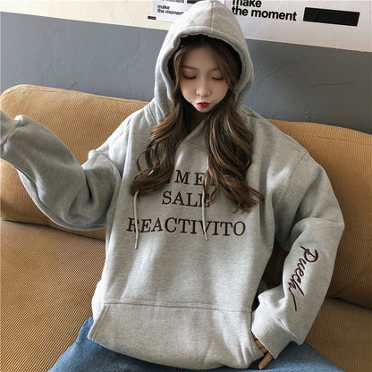 Damen Hoodie Großes Logo Kängurutasche Norvielle