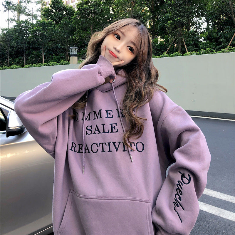 Damen Hoodie Großes Logo Kängurutasche Norvielle