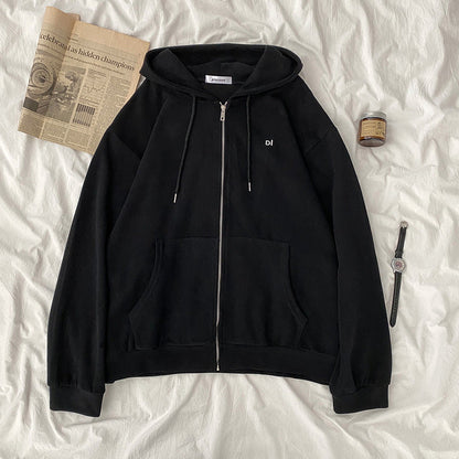 Damen Kapuzenpullover Lässig Reißverschluss Eingrifftaschen Norvielle