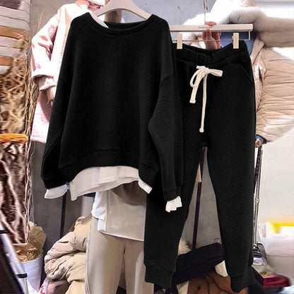 Damen Freizeitsport-Set Oversized-Pullover Jogginghosen