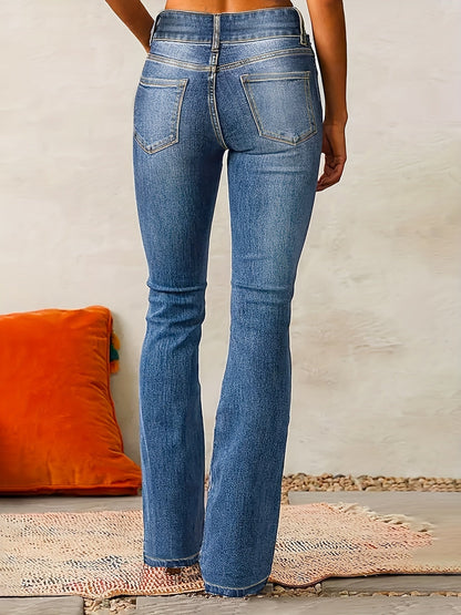 Hochtaillierte Damen Jeans Ausgestellt