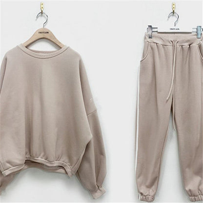 Damen Freizeit-Set Oversized Pullover Jogginghose Norvielle