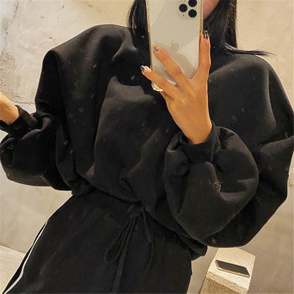Damen Freizeit-Set Oversized Pullover Jogginghose Norvielle
