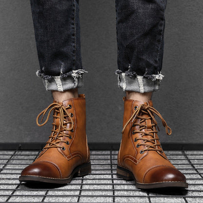 Herren Stiefel Schnürfront Durchgehende Schafthöhe