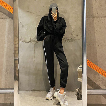 Damen Freizeit-Set Oversized Pullover Jogginghose Norvielle