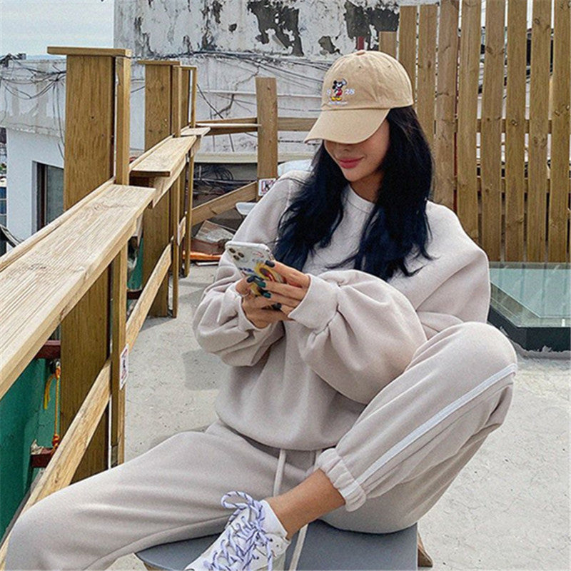 Damen Freizeit-Set Oversized Pullover Jogginghose Norvielle - Norvielle