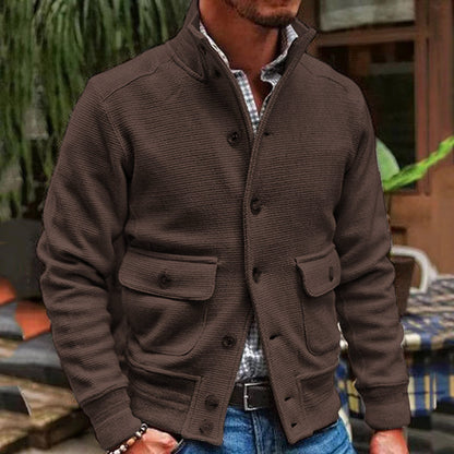Herren Freizeitjacke Lässig Elegant Beige