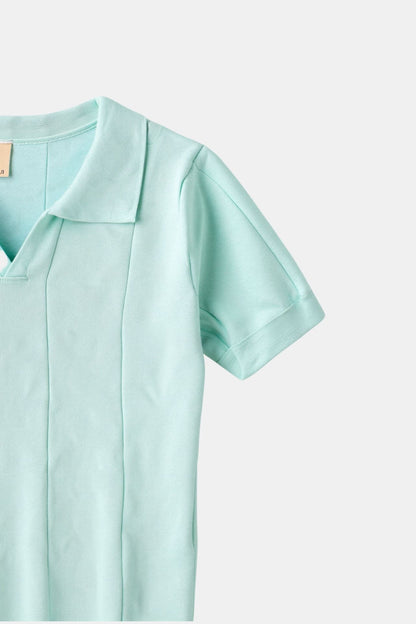 Herren Strickpolo Mintgrün
