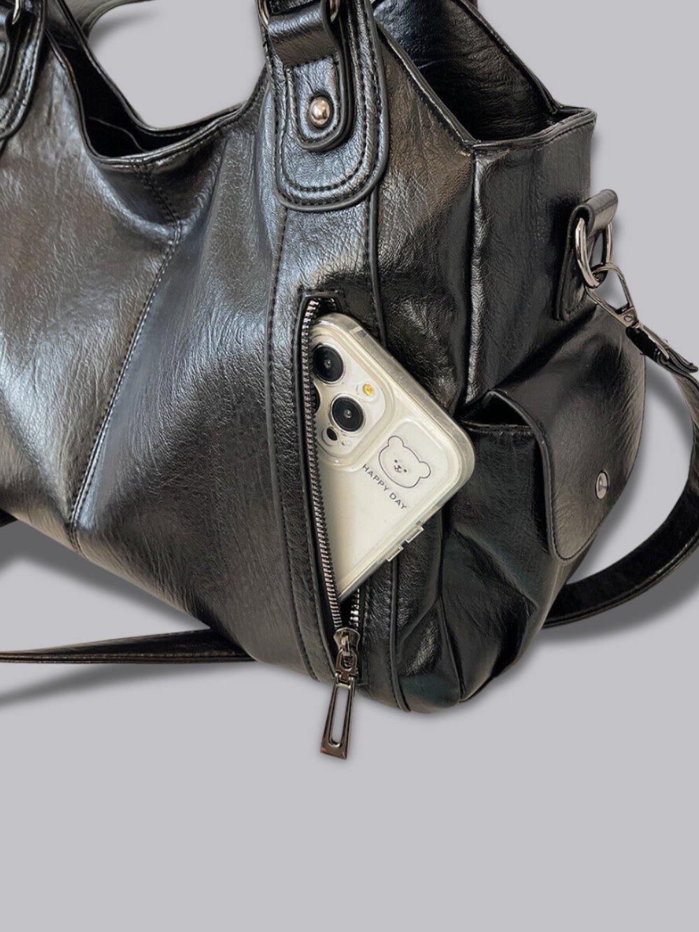 Damen City-Handtasche Crossbody Leder