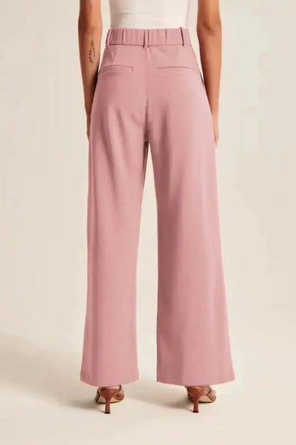 Elegante Damen High-Waist-Hose Wide-Leg Zeitloser Schnitt