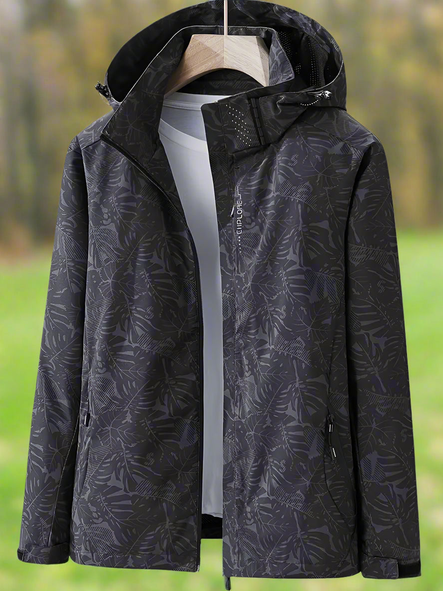 Damen Freizeitjacke Wasserabweisend Blattmuster