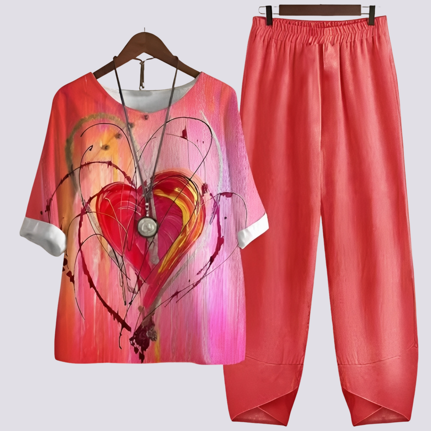 Damen Set mit Print Bequem Stilvoll