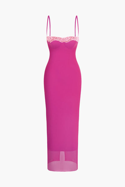 Damen Robe Midi mit Camisole