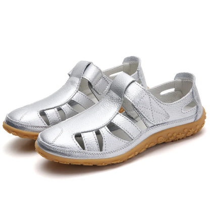Norvielle Damen Sandalen Zeitlos Leder