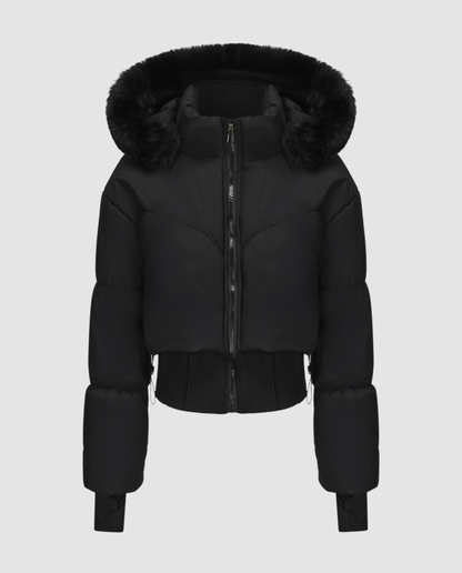 Damen Cropped Daunenjacke Warm