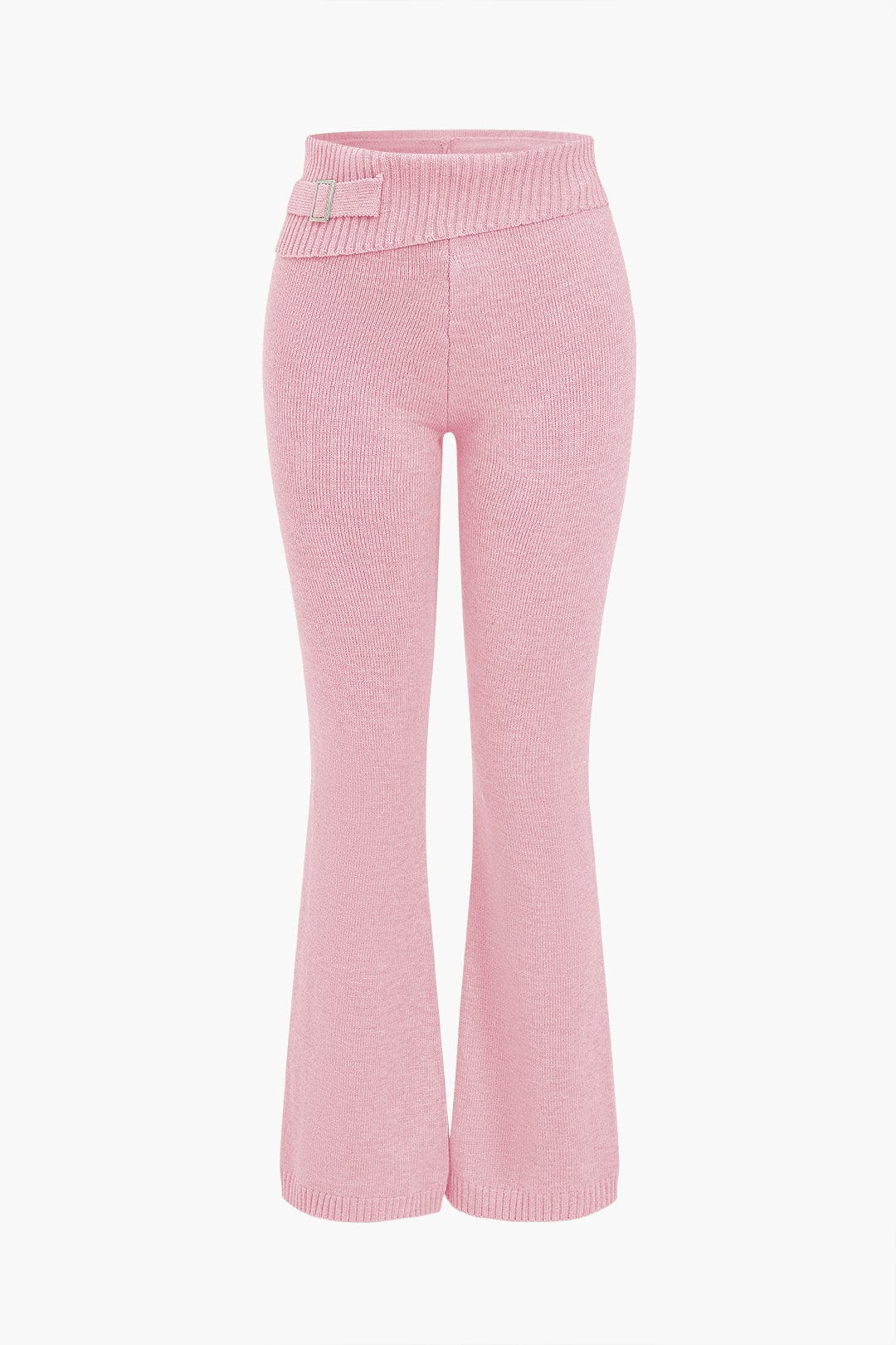 Damen Strick-Set Kapuzenjacke Schlaghose