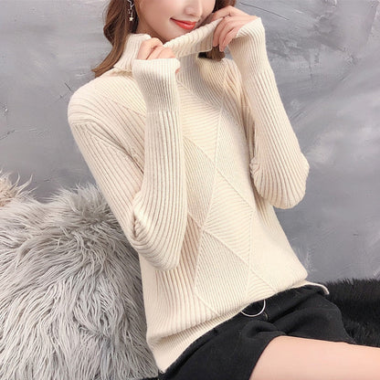 Damen Strickpullover Stehkragen Strukturiert Norvielle