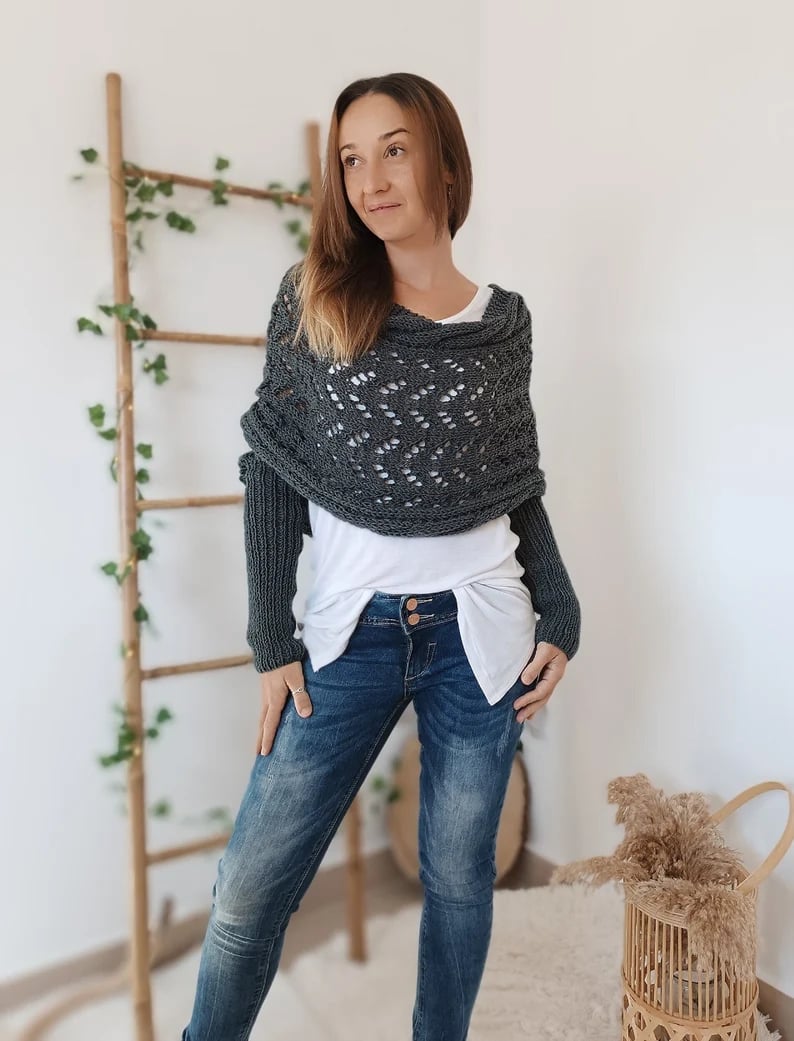 Norvielle Damen Strickschal Bequem