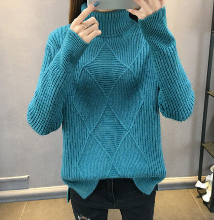 Damen Strickpullover Stehkragen Strukturiert Norvielle