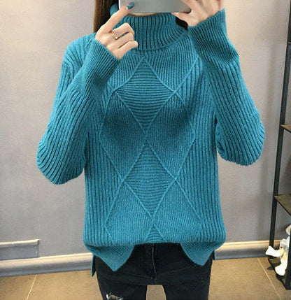 Damen Strickpullover Stehkragen Strukturiert Norvielle