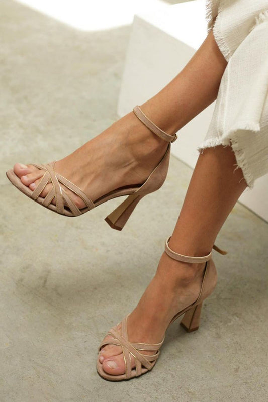 Damen High Heels Peeptoe Sommer Schuhe Patchwork - Norvielle