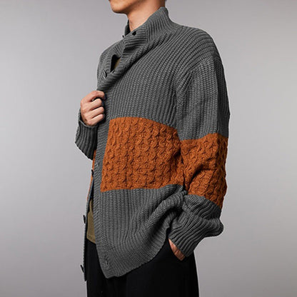Herren Strickjacke Zwei-Ton Optik Komfort - Norvielle