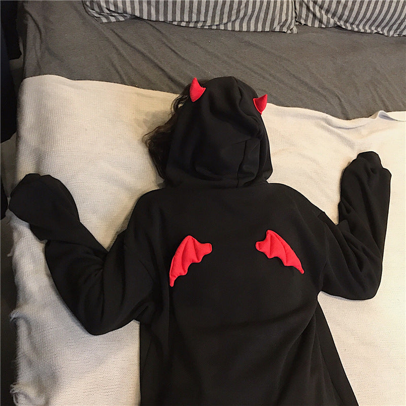 Damen Hoodie Übergroß Flügelapplikationen Norvielle