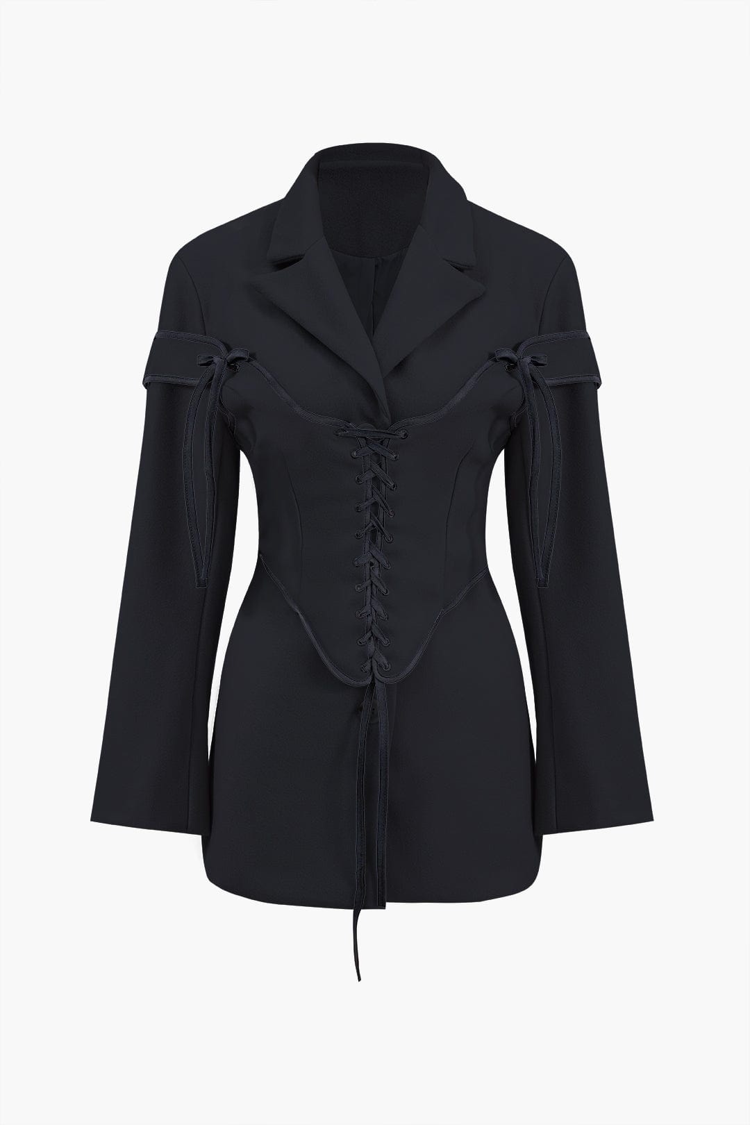 Damen Zweiteiler-Set Blazer Korsett-Schnürung