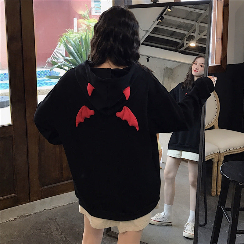 Damen Hoodie Übergroß Flügelapplikationen Norvielle - Norvielle